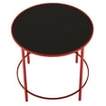 thumbnail image 3 of Furniture of America Keefer Contemporary Glass Top Side Table in Red, 3 of 5