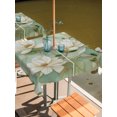 thumbnail image 2 of Outdoor Tablecloths with Umbrella Hole & Zipper, Country Flowers 60x60 Inch Square Tablecloths, Green Magnolia Flowers Rustic Botanical Waterproof Table Cloth, Patio/Pool/Picnic Table Covers, 2 of 8