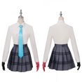 thumbnail image 5 of Disfraz de Cosplay del juego Kuromi Serika, traje encantador y dulce, uniforme para fiesta de carnaval y Halloween, para mujer, cabello largo con cola de caballo azul oscuro, 5 of 5