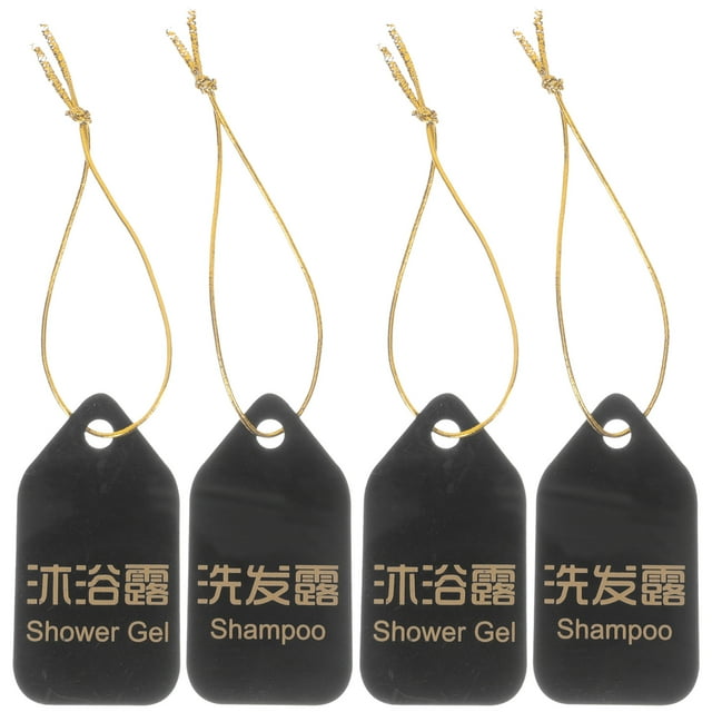 MasteelfCA 1 Set Shampoo Label Tag Shower Gel Tag Acrylic Tag Toiletries Marking Tag Acrylic Classify Tag