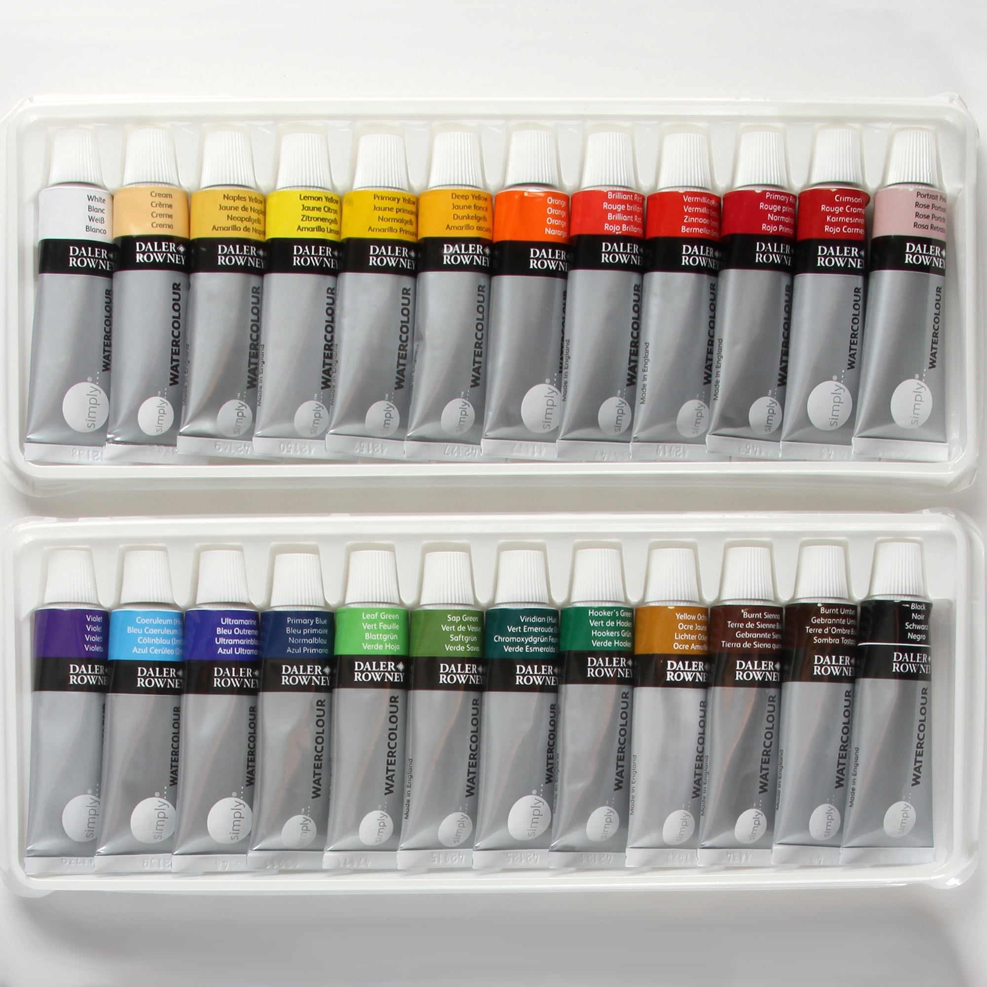 Daler Rowney Aquafine 24-pc Watercolor Travel Set - Watercolor Paint Set  for Watercolor Paper and More - Watercolor Set for Artists and Students 