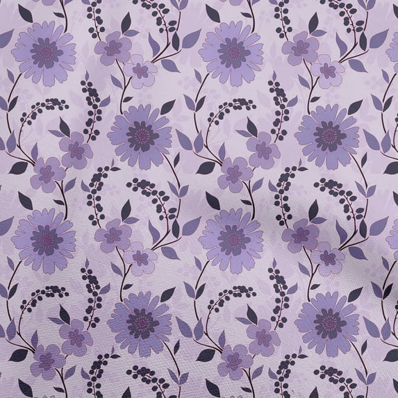 oneOone Georgette Viscose Purple Fabric Florals Diy Clothing Quilting Fabric Print Fabric By Yard 42 Inch Wide
