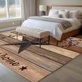 thumbnail image 4 of Texas Star Vintage Area Rugs 8'x10', Washable Small Throw Rugs for Living Room Patio, Berry Dark Brown Wooden Indoor Outdoor Rug Non-Slip Low Pile Carpet Runner Reversible Floor Mats, 4 of 8