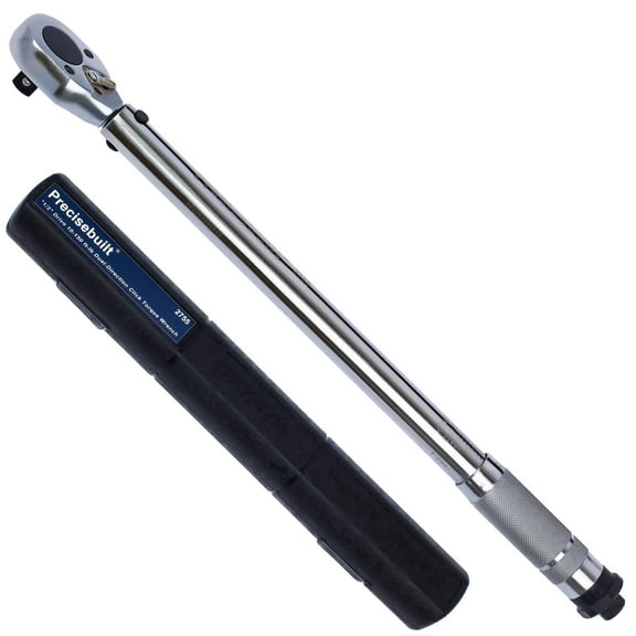 Precisebuilt 1/2 inch, Dual-Direction Click Torque Wrench, 10-150 ft-lb