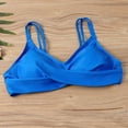 thumbnail image 6 of ZQUUVOU Women's 2 Piece Bikini Set Solid Color Skirt Swimsuit (Blue,3XL), 6 of 8