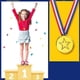 thumbnail image 3 of 100 Pieces Kids Plastic Winner Medals Gold Winner Award Medals for Style,Party Decorations and Awar, 3 of 5
