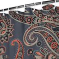thumbnail image 4 of Bohemian Paisley Floral Shower Curtain - Artistic Vintage Design with Ethnic Influence, 36x72 Inches, 4 of 5