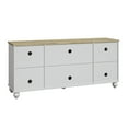 thumbnail image 6 of FESTIVO Vintage TV Stand with Carved Doors for Large Size TV 60"W x 27"H x 15.5"D - Grayish-white, 6 of 6