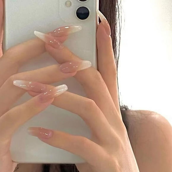 Wmool Fake nails Simple Sweet Girl Square Nail Finished Nail Fake Nail Plate