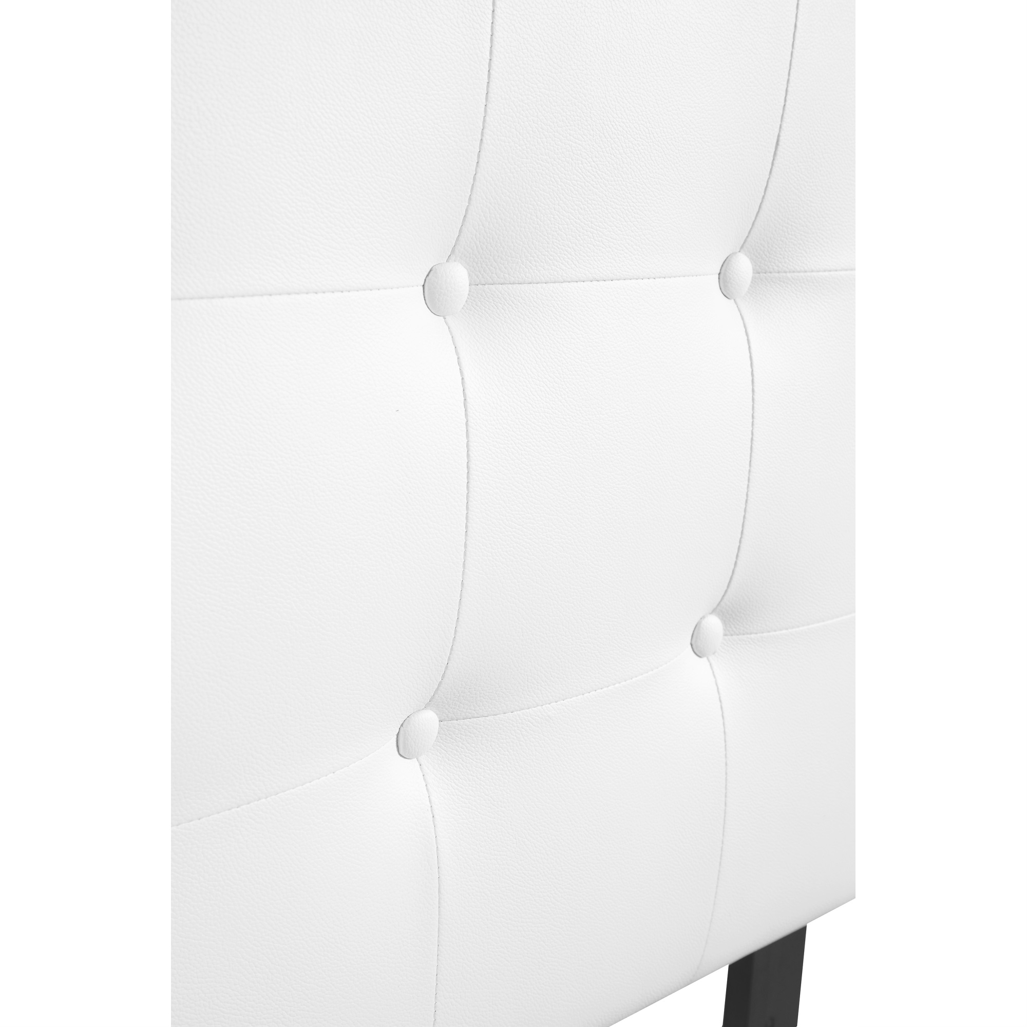 Passion Furniture PF-G0129-FHB Super Nova Upholstered Tufted Panel Headboard&#44; White - Full Size - image 4 of 5