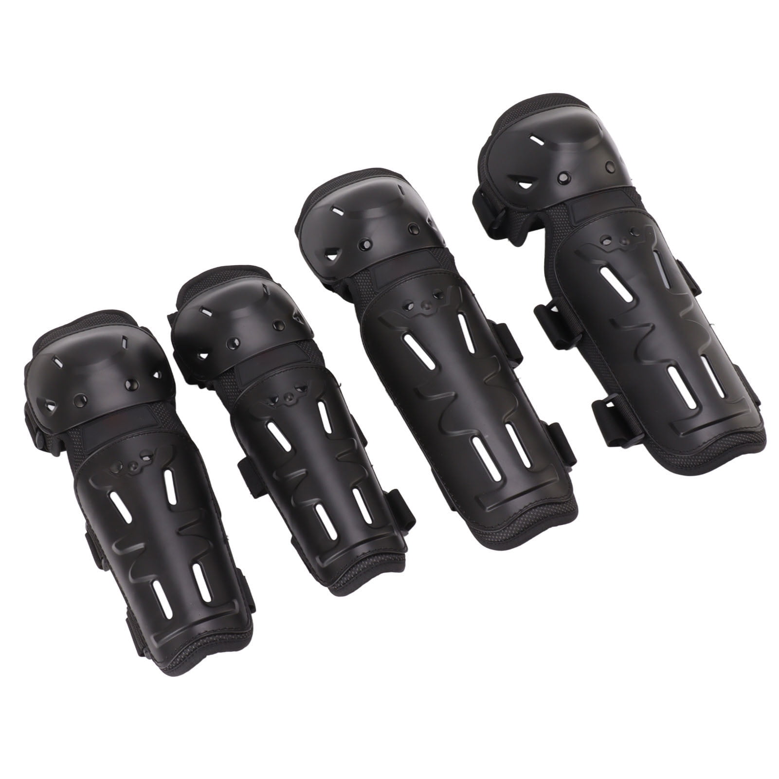 Lot De 4 Genouillères Moto Acier Inoxydable - Protections Genoux Coudes Motocross - Neuf
