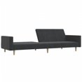 Sofa bed 2seater dark grey fabric