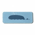 thumbnail image 1 of Whale Computer Mouse Pad, Little Whale Water on Top with Artwork Deco Wavy Like Patterned Background Abstract Work, Rectangle Non-Slip Rubber Mousepad Large, 31" x 12" Gaming Size, Blue, by Ambesonne, 1 of 2