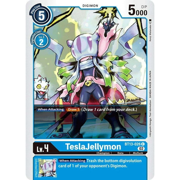 Digimon Versus Royal Knights Common TeslaJellymon BT13-026