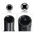 thumbnail image 3 of Uxcell Socket Accessory Set, 11mm Deep Socket 1/4" Hex Shank Impact Adapter with 1/2" Drive, 3 of 5