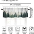 thumbnail image 3 of Forest Valance Curtains Nature Green Misty Forest Tree Art Printed Rod Pocket Curtain Valance for Kitchen Bedroom Living Room Decor 1 Panel W54xL18 Inch, 3 of 6