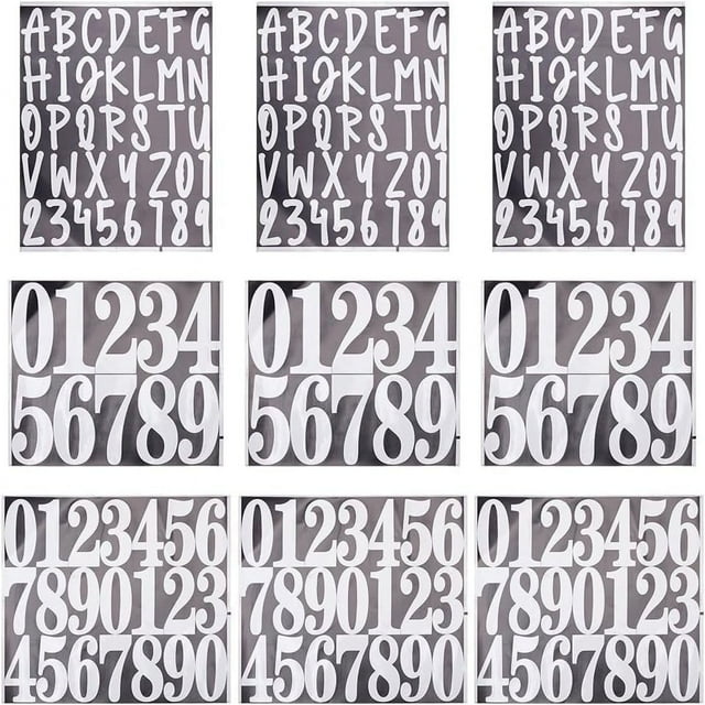 HAOAN 24Sheets 400pcs Large Letter & Number Stickers 2.5 Inch Self Adhesive Letters Stickers Big Font Stickers