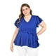 thumbnail image 1 of Blusa de corte peplum Roman Fashion /Juvenil, 1869 (Azul rey) azul 40, 1 of 4