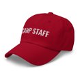 thumbnail image 3 of Camp Staff Dad Hat | Camp Staff Hat | Embroidered Camp Staff Cap (Cranberry), 3 of 6