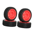 thumbnail image 2 of Bunblic 4 Pieces 1:10 RC Car Wheel Tires Replacement Easy to Install RC Modification Accessory Spare Parts Accessory DIY Accessories rose red, 2 of 8