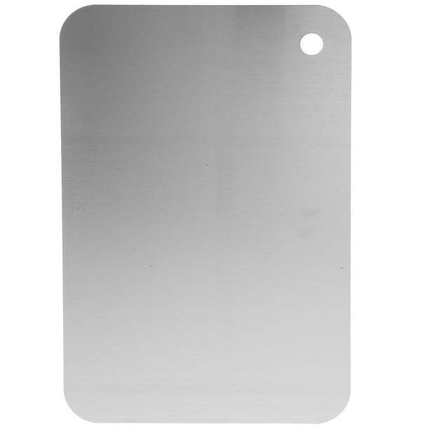 WORGEOUS Tabla de cortar de acero inoxidable, estera de corte de cocina, tabla de cortar para cocina