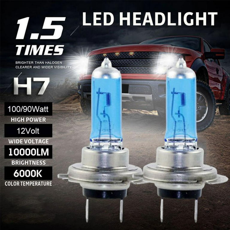 Car Headlights H7 100w Xenon Hid Super White Effect Lamps Headlight Bulbs  Lamp 6000k Look 12V G2V9 X4Q9