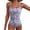 Blue, variant on Womens Bathing Suits, Swim Dress Women, Ladies Swimsuits, One Piece Swimsuit Women, Women'S Metal Ring Wide Straps One Piece Swimsuit Floral Print Tummy Control Bathing Suit, Black L