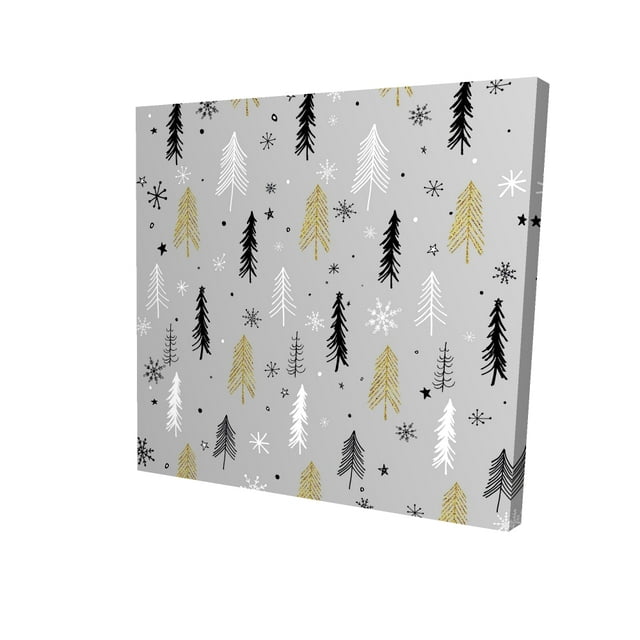 Christmas tree pattern - 24"x24" canvas - Print on demand