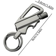 Qiweii Permanent Match Infinity Lighter, 3-in-1 Keychain Bottle Opener Igniter, Reusable Unlimited Lighter, Waterproof Matches, Outdoor Survival Permanent Igniter with 1pc Maintenance Cloth