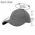 thumbnail image 5 of Wholesale 12-Pack Plain Baseball Cap Adjustable Solid Blank Curved Sun Visor Ball Hat Dark Gray, 5 of 6
