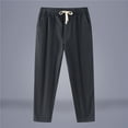 thumbnail image 2 of toraway Men's Casual Shorts 11 Inch Inseam Summer Men's Retro Pockets Low Waisted Drawstring Imitation Cotton and Linen Pants Casual Pants Jogging XXL, 2 of 4