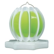 Set of 2 Green and White Floating or Hanging Solar Powered Outdoor Decorative Lanterns