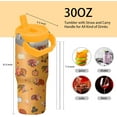 thumbnail image 3 of 30oz Fall Tumbler with Handle and straw, Thanksgiving Turkey Pumpkin Turkey Maple Leaves Stainless Steel Insulated Cup, Autumn Coffee Mug Water Bottle, 3 of 6