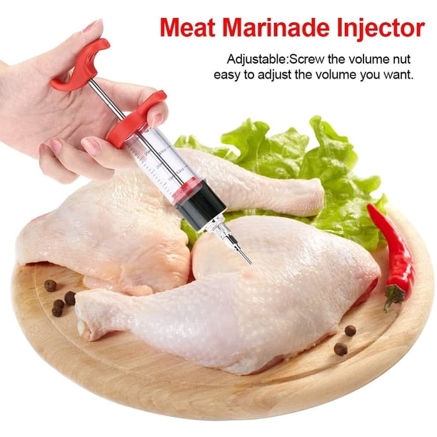 Turkey Flavor Marinade Injector Syringe – Stainless Steel BBQ Tool For Meat, Poultry, Chicken-560338