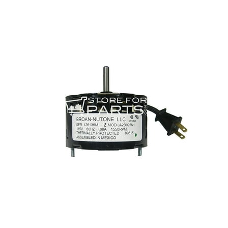 89615000 Broan Nutone Fan Motor for 89615 JA2B097N S89615000 115 Volts 1550 RPM