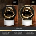 thumbnail image 3 of Sikiie Golden Lips Modern Sculpture Acrylic Night Light Gift Custom Acrylic Night Light LED Lights for Bedroom Home Office, 3 of 9