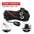thumbnail image 2 of LED Light Bar Wiring Harness Kit, 300W 2 Leads 16 AWG Universal LED Wiring Harness with 12V 40A Relay On & Off Switch for Off-Road Vehicles Fit 1 Light, 2 of 8