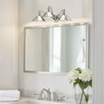 thumbnail image 3 of Kira Home Welton 26" 3-Light Modern Farmhouse Bathroom Light, Vintage Vanity Barn Light, Polished Nickel Finish, 3 of 9