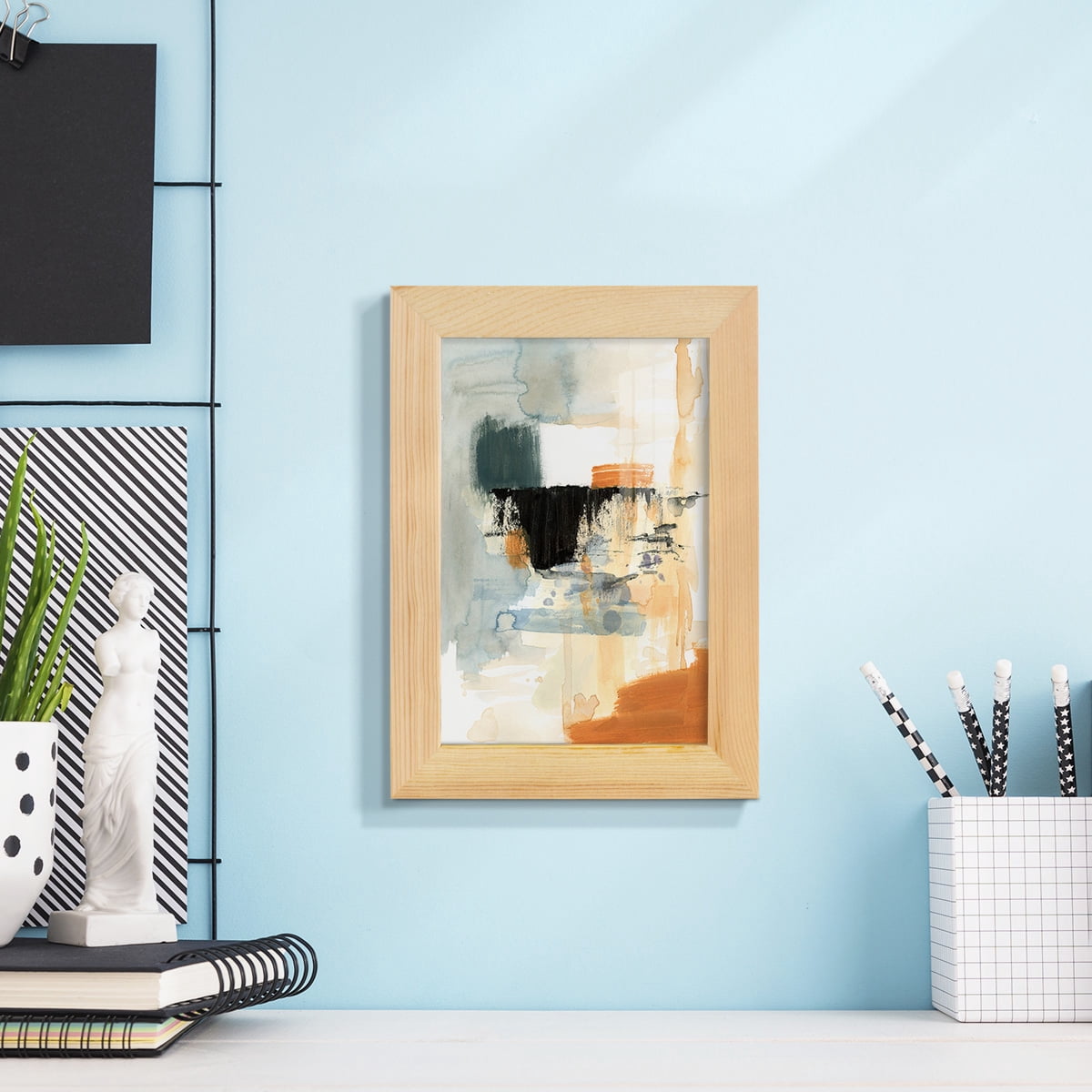 Seria IV - Framed Print w/glass - Natural Wood