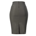 thumbnail image 4 of MixMatchy Women's Stretch Office Knee Length Midi Pencil Skirt, 4 of 4