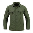 thumbnail image 2 of pstuiky Camisas de invierno de manga larga para hombre, Camisa de manga larga para hombre, de secado rápido, con protección solar, fina, para exteriores, talla grande Tops casuales para hombres xxl, 2 of 8