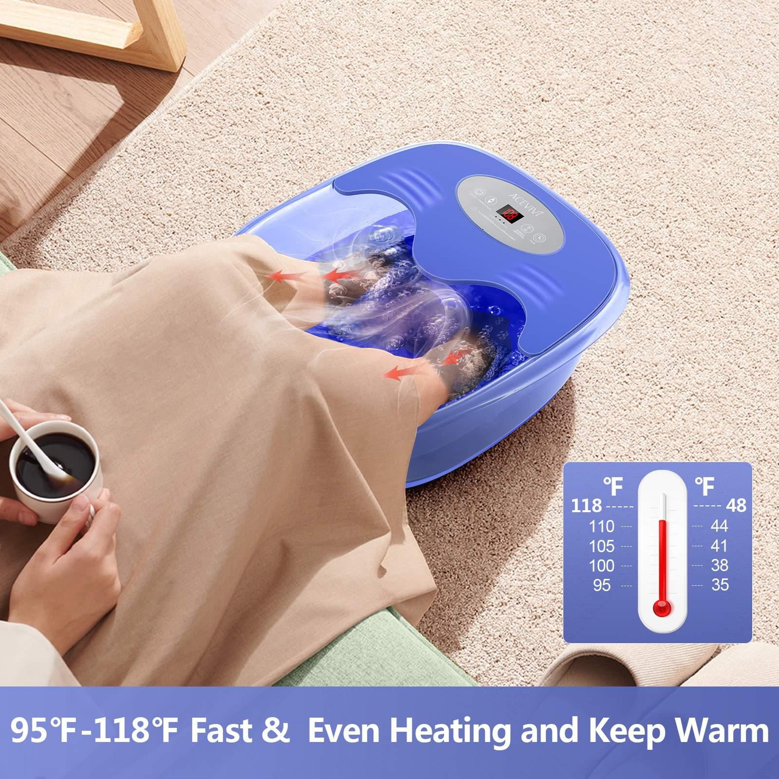 Foot Spa with Heating, Bubble Vibration, and Temperature Control