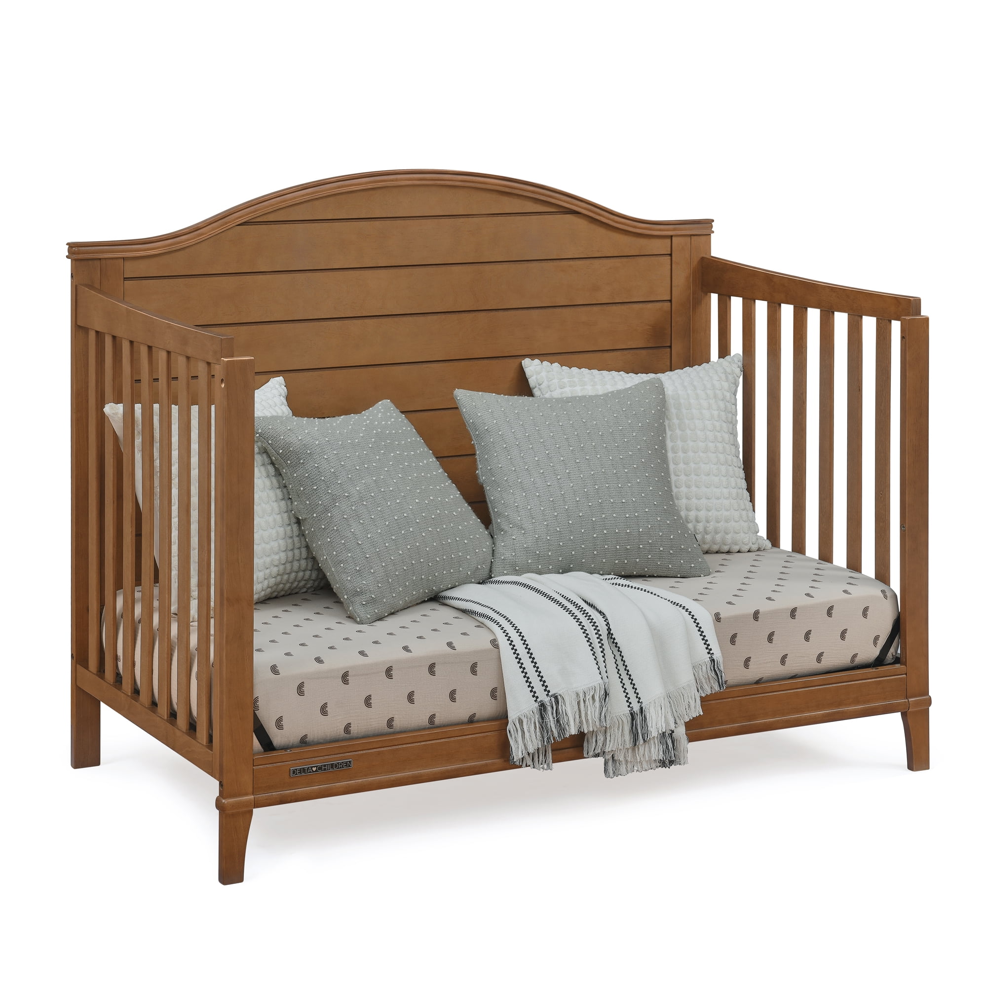 Delta Children Phoebe 6-in-1 Convertible Crib - Greenguard Gold Certified, Chestnut