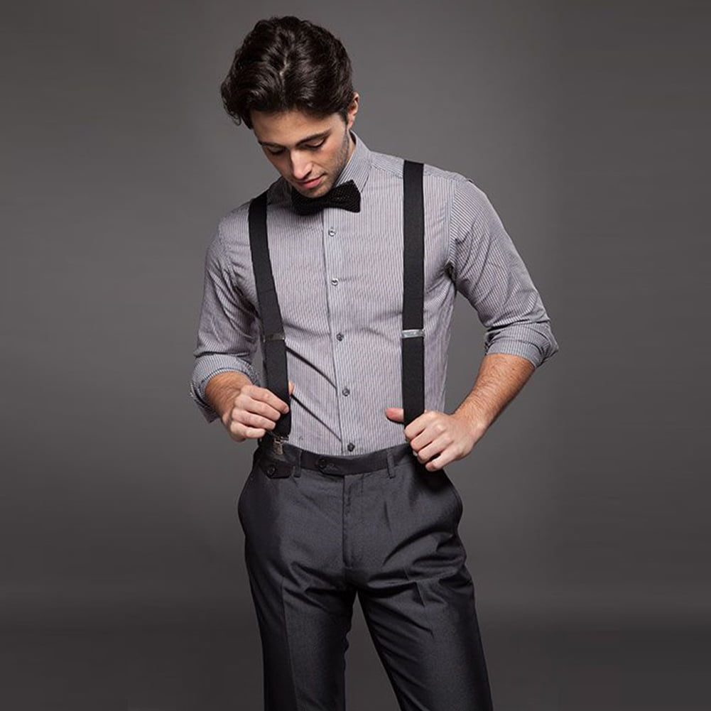  Men's Unisex Clip-on Braces Elastic Glitter Rainbow Suspender  Y-shape Ajustable : Clothing, Shoes & Jewelry