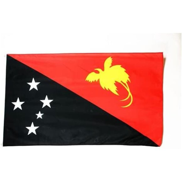 2024 Paris Olympics Papua New Guinea Flag - 3x5 Ft - 100D Polyester Papuan Banner with Two Metal Grommets - Fade Resistant - Vivid Colors - 3' x 5' Feet_Special Gift
