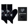 thumbnail image 2 of Argyle Groomsmen Dress Socks for Wedding Black, 2 of 3