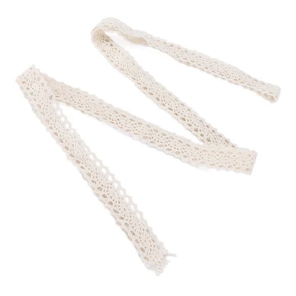 Cinta de encaje Hilo de algodón 20 yardas Accesorios decorativos para decoración de manteles de ropaBeige