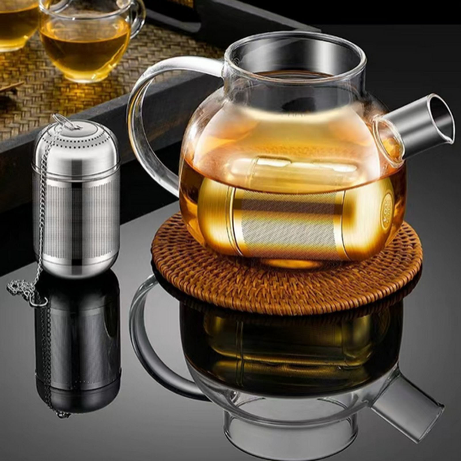 2 Infuseurs à Thé En Inox 304 | Filtre à Maille Fine 0,3 Mm | Pour Tasse Et Théière | Réutilisables