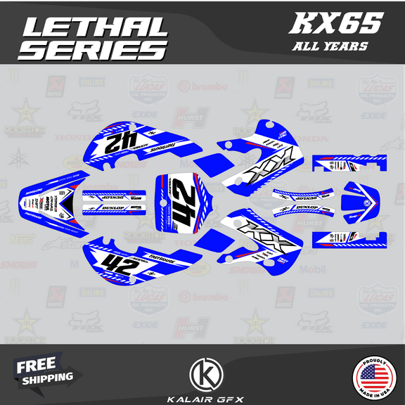 Kalair GFX Graphics Kit for Kawasaki KX65 (1999-2023) Lethal Series