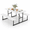 White / 4 Person, variant on Fenbeli 8-Person Square Picnic Table & Bench Set with Umbrella Hole, HDPE Outdoor